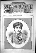 Antique Old Print Sporting Dramatic News 1883 Portrait Miss Laura Linden Lady