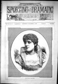 Old Antique Print Sporting Dramatic News 1883 Miss Phyllis Broughton Lady 19th