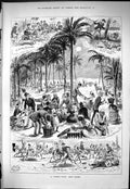 Old Sporting Dramatic News 1883 Donkey Picnic Ramleh Food Animals Swa Victorian
