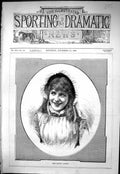 Antique Old Print Sporting Dramatic News 1883 Miss Minnie Palmer Young Girl