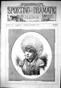 Old Print Sporting Dramatic News 1883 Portrait Miss Farren Ariel Actress 19th