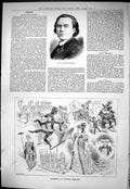 Old Sporting Dramatic News 1883 Mons. Vladimir Pachmann Burlesque Win Victorian
