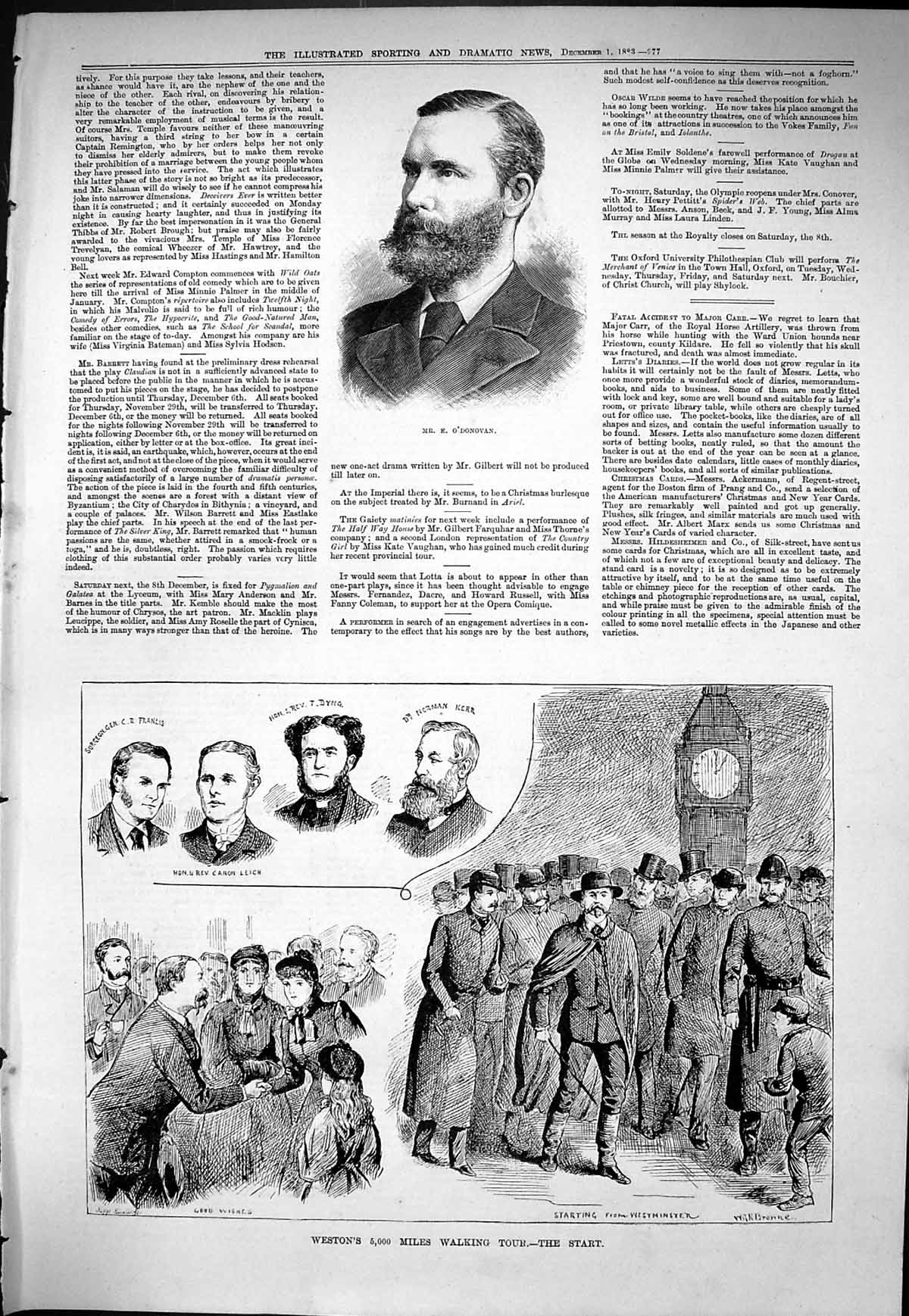 Old 1883 O'Donnovan Weston 5000 Miles Walking Tour Francis Byng Cano Victorian