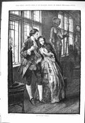 Old Sporting Dramatic News 1883 Haunted Chamber Man Lady Romance Knig Victorian