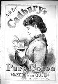 Old Sporting Dramatic News 1883 Advertisement Cadbury'S Pure Cocoa Dr Victorian