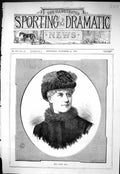Old Antique Print Sporting Dramatic News 1883 Miss Fanny Reid Lady Woman 19th