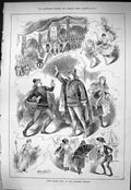 Old Print Sporting Dramatic News 1883 Gen Ring Alhambra Theatre Actors S 19th