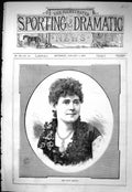 Antique Old Print Sporting Dramatic News 1884 Portrait Miss Kate Carlyon Lady