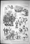 Old 1884 Shooting Party Wynyard Park Lord Clifden Alington Donald Swa Victorian