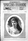 Antique Old Print Sporting Dramatic News 1884 Portrait Miss Clara Cowper Lady
