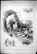 Antique Old Print Sporting Dramatic News 1884 Scene Claudian Theatre Actors