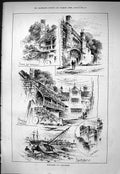 Old Sporting Dramatic News 1884 Morecambe Bay Lancashire Borwick Hall Victorian