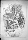 Old Sporting Dramatic News 1884 Disputed Toll Horses Coach Transport Victorian