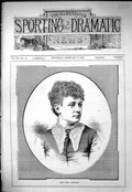 Antique Print Sporting Dramatic News 1884 Portrait Miss Emma Chambers Lady 19th