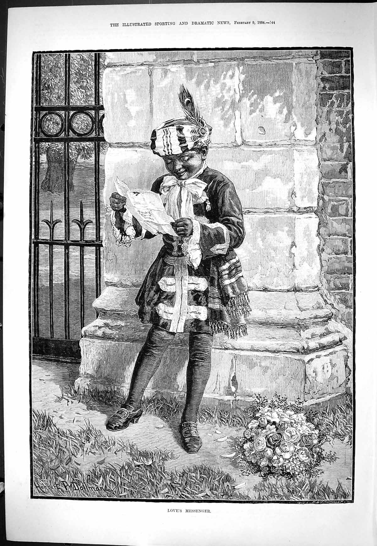 Old 1884 Love'S Messenger Little Boy Stanley Show Bicycles Tricycles Victorian