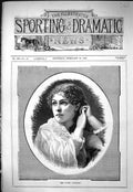 Antique Old Print Sporting Dramatic News 1884 Portrait Miss Louise Davenport