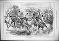 Old Sporting Dramatic News 1884 Hunting Horses Crossing Stream Huntsm Victorian