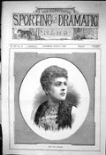 Antique Print Sporting Dramatic News 1884 Portrait Miss Julia Gaylord Lady 19th