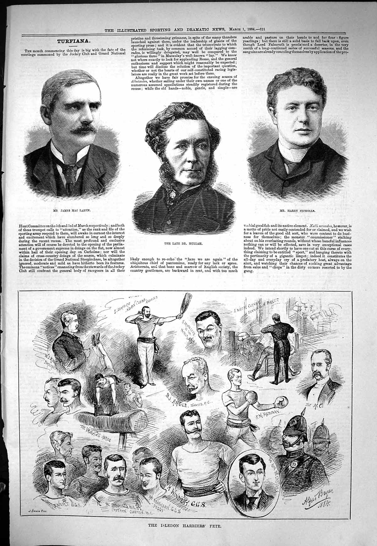 Old James Laren Hullah Nicholls 1884 Isledon Harriers Fete Bett Hobda Victorian
