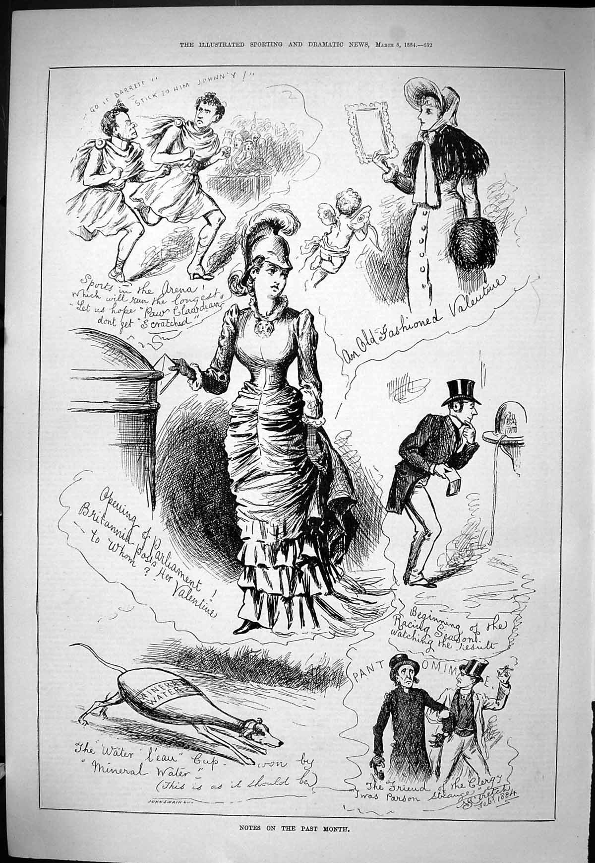 Old Sporting Dramatic News 1884 Valentine Opening Parliament Sketches Victorian
