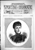 Antique Old Print Sporting Dramatic News 1884 Portrait Miss Kate Chard Lady