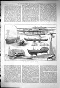 Old Sporting Dramatic News 1884 Sportsman'S Exhibition Boating Models Victorian