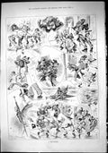 Old Sporting Dramatic News 1884 Nor'-Easter Windy Day Storm Street Sc Victorian