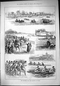 Old Sporting Dramatic News 1884 Oxford Cambridge University Boat Race Victorian