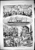 Old Sporting Dramatic News 1884 Ship Anchor Lone S.S. Austral Glasgow Victorian