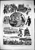Old Sporting Dramatic News 1884 University Boat Race Cambridge Oxford Victorian