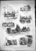 Old 1884 Coaching Guildford Coronation Stone Kingston Cobham Bridge R Victorian