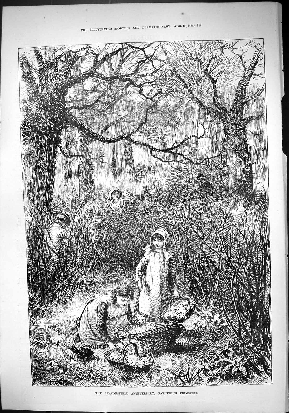 Old Sporting Dramatic News 1884 Beaconsfield Anniversary Gathering Pr Victorian