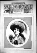 Old Antique Print Sporting Dramatic News 1884 Miss Tilbury Beautiful Lady 19th