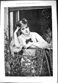 Old Sporting Dramatic News 1884 Modern Juliet Beautiful Girl Balcony Victorian