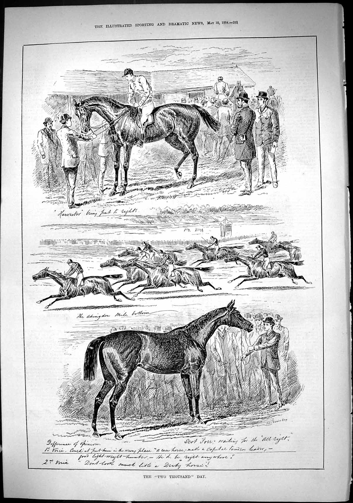 Old Sporting Dramatic News 1884 Two Thousand Horse Race Abingdon Spor Victorian
