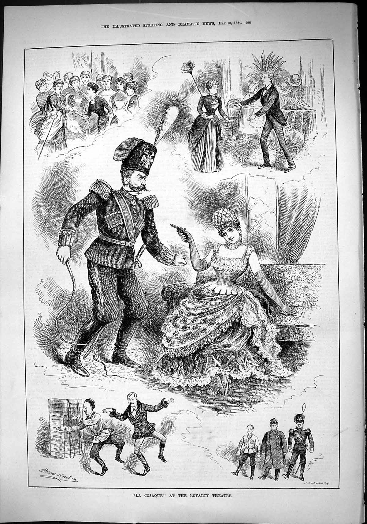 Old Sporting Dramatic News 1884 La Cosaque Royalty Theatre Costumes A Victorian