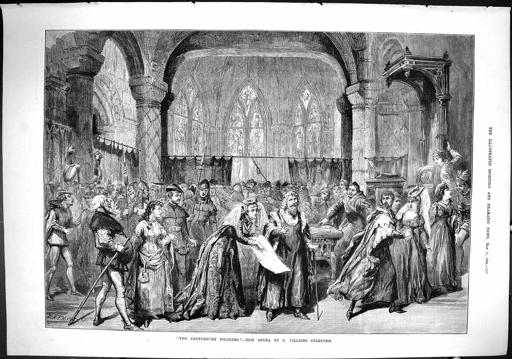 Old Sporting Dramatic News 1884 Canterburu Pilgrims Opea Villiers Sta Victorian