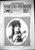 Antique Print Sporting Dramatic News 1884 Portrait Miss Daniels Lady Woman 19th