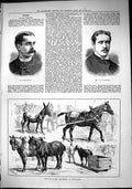 Antique Print 1884 Arthur Oswald Paravicini May Horse Procession Newcastle 19th