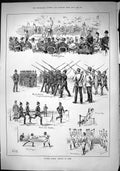 Old Print Sporting Dramatic News 1884 Victoria Rifles Assault Arms Siers 19th