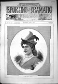 Antique Print Sporting Dramatic News 1884 Portrait Miss Camille Dubois Lady