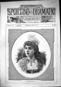 Antique Old Print Sporting Dramatic News 1884 Miss Madge Shirley Lady Woman