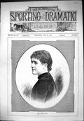 Old Antique Print Sporting Dramatic News 1884 Mrs Dutton Cook Lady Woman 19th