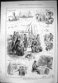 Old Sporting Dramatic News 1884 Emigrant Ship Passengers Tiverton Gra Victorian