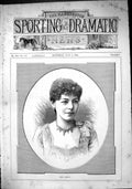 Old Antique Print Sporting Dramatic News 1884 Miss Amalia Beautiful Lady 19th