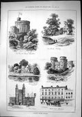 Old 1884 Coaching Windsor Round Tower Bells Ousley Magna Charta Islan Victorian