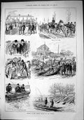 Old 1884 Fishing Season River Thames Captain Senior Jack Shepperton W Victorian