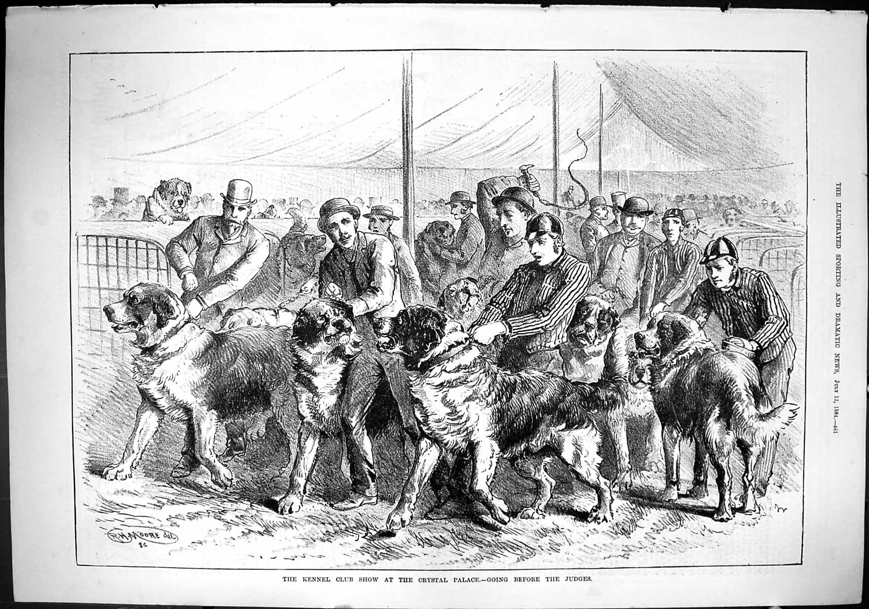 Old Sporting Dramatic News 1884 Kennel Club Show Crystal Palace St. B Victorian