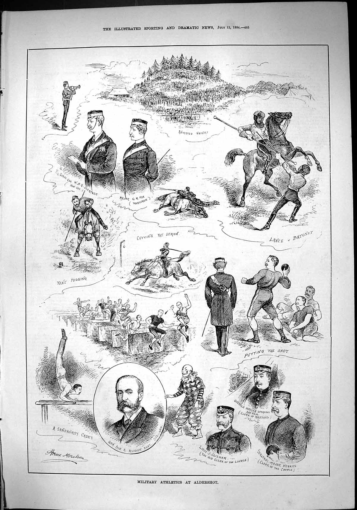 Old 1884 Military Athletics Aldershot Alison Fox Gleaner Sandhurst Ca Victorian