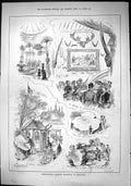Old Sporting Dramatic News 1884 Forestry Exhibition Edinburgh Fountai Victorian